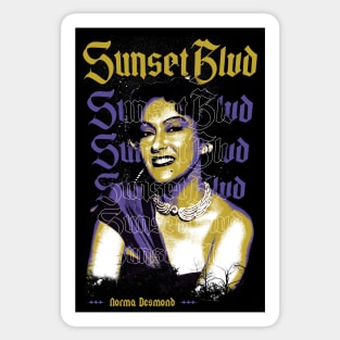 vintage antidesign sunset blvd norma desmond metal Sticker